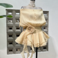 Mini robe de soirée en satin, sans bretelles, sans manches, ligne a, simple, C899