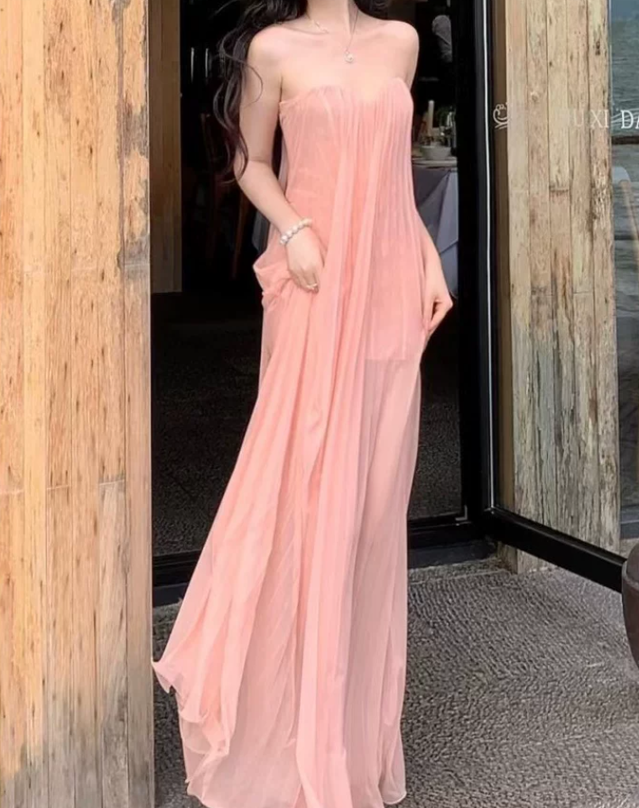 Robe de bal de princesse bustier à volants en satin long, robe de soirée C8117