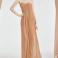 Robe de bal de princesse bustier à volants en satin long, robe de soirée C8117