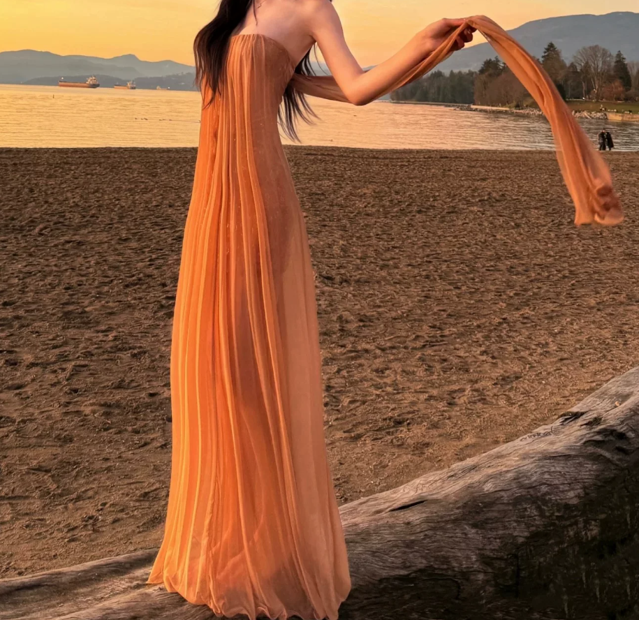 Robe de bal de princesse bustier à volants en satin long, robe de soirée C8117