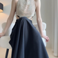 Robe de bal de princesse bustier à volants en satin long, robe de soirée C8117