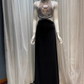 Robe de bal de princesse bustier à volants en satin long, robe de soirée C8117