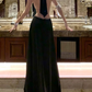 Robe de bal de princesse bustier à volants en satin long, robe de soirée C8117