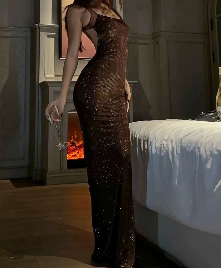 Robe de bal de princesse bustier à volants en satin long, robe de soirée C8117
