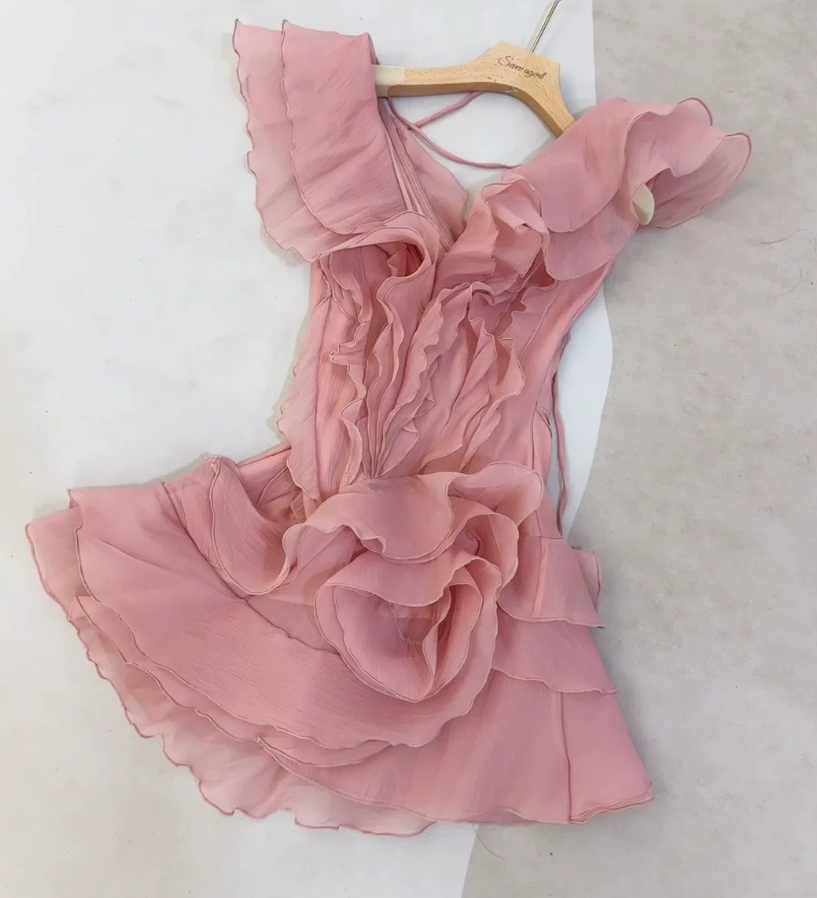 Mini robe de soirée en satin, sans bretelles, sans manches, ligne a, simple, C899
