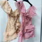 Mini robe de soirée en satin, sans bretelles, sans manches, ligne a, simple, C899