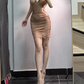 Sleek Spaghetti Strap Homecoming Dress Lace Sheath Party Dress C9526