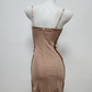 Sleek Spaghetti Strap Homecoming Dress Lace Sheath Party Dress C9526