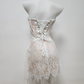Mini robe de soirée en satin, sans bretelles, sans manches, ligne a, simple, C899
