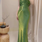 Robe de bal de princesse bustier à volants en satin long, robe de soirée C8117
