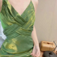 Robe de bal de princesse bustier à volants en satin long, robe de soirée C8117