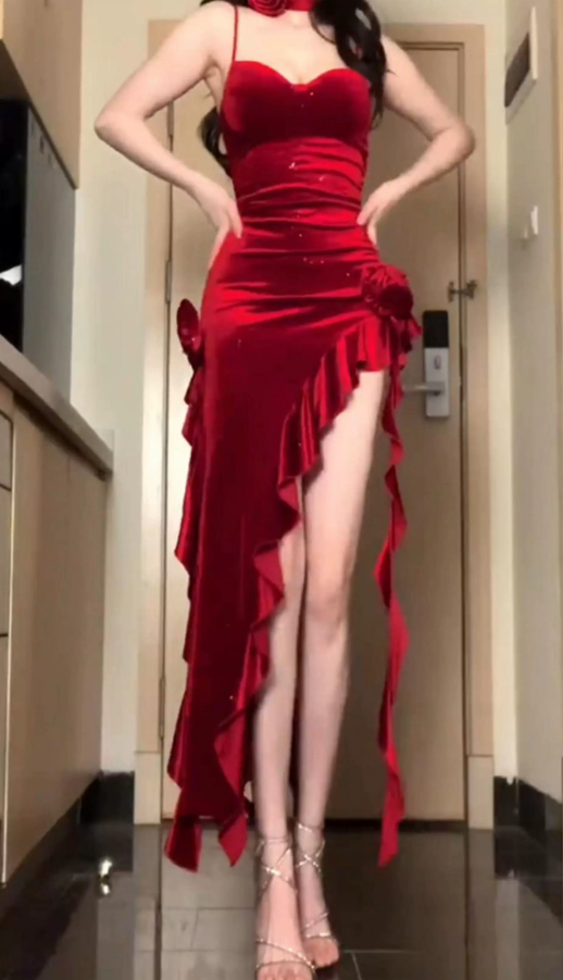 Mini robe de soirée en satin, sans bretelles, sans manches, ligne a, simple, C899