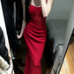 Robe de bal de princesse bustier à volants en satin long, robe de soirée C8117