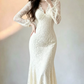 Robe de bal de princesse bustier à volants en satin long, robe de soirée C8117
