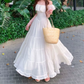 Robe de bal de princesse bustier à volants en satin long, robe de soirée C8117