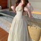 Robe de bal de princesse bustier à volants en satin long, robe de soirée C8117