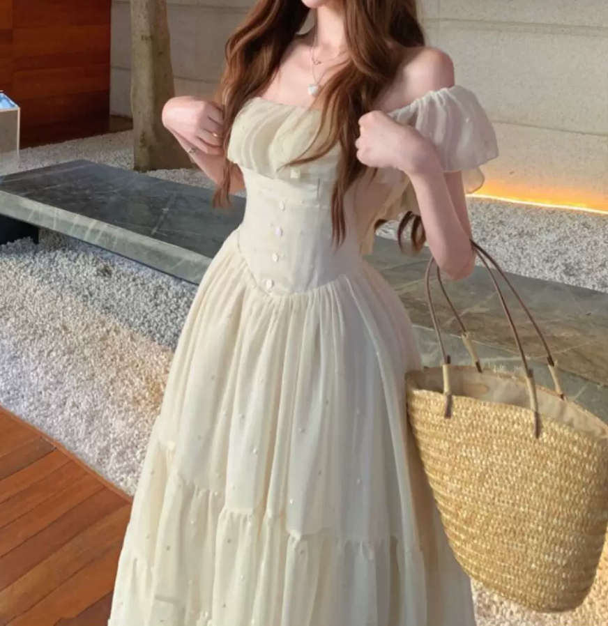 Robe de bal de princesse bustier à volants en satin long, robe de soirée C8117