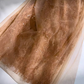 Sexy Sheath One Shoulder Tulle Lace Champagne Birthday Outfit Homecoming Dresses C955