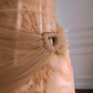 Sexy Sheath One Shoulder Tulle Lace Champagne Birthday Outfit Homecoming Dresses C955