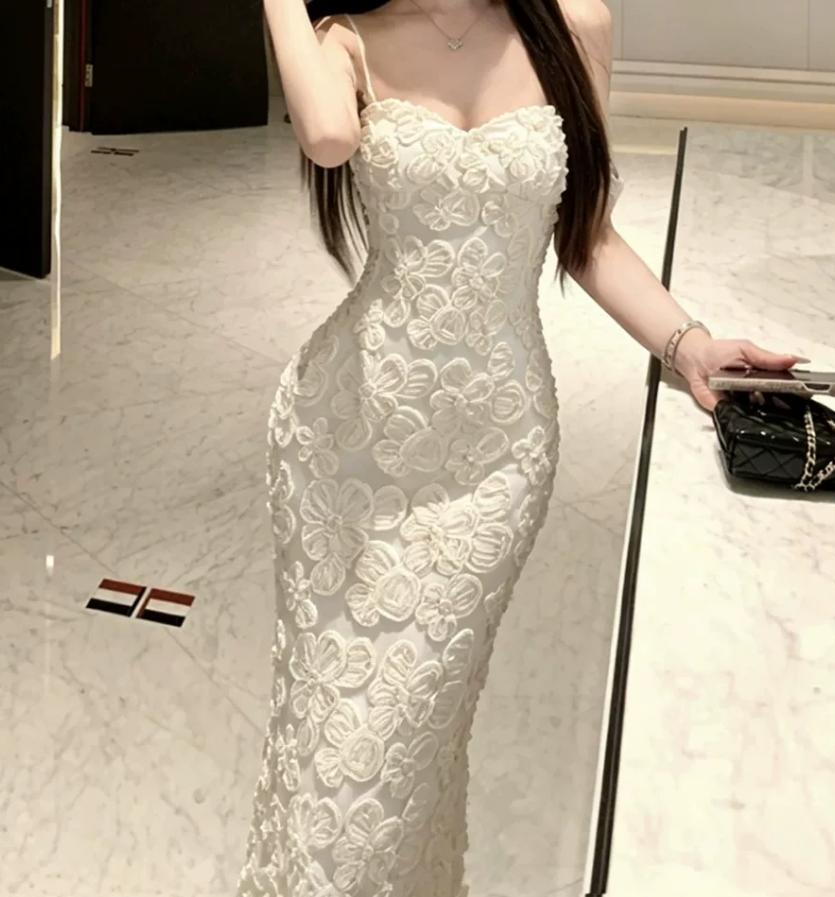 Robe de bal de princesse bustier à volants en satin long, robe de soirée C8117