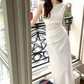 Sleek Jewel Neck Prom Dress White A-Line Evening Dress C9572