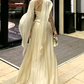 Romantic Halter Neck Prom Dress Ivory A-Line Evening Dress C9581