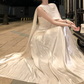 Romantic Halter Neck Prom Dress Ivory A-Line Evening Dress C9581