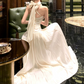 Romantic Halter Neck Prom Dress Ivory A-Line Evening Dress C9581