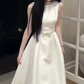 Robe de bal de princesse bustier à volants en satin long, robe de soirée C8117