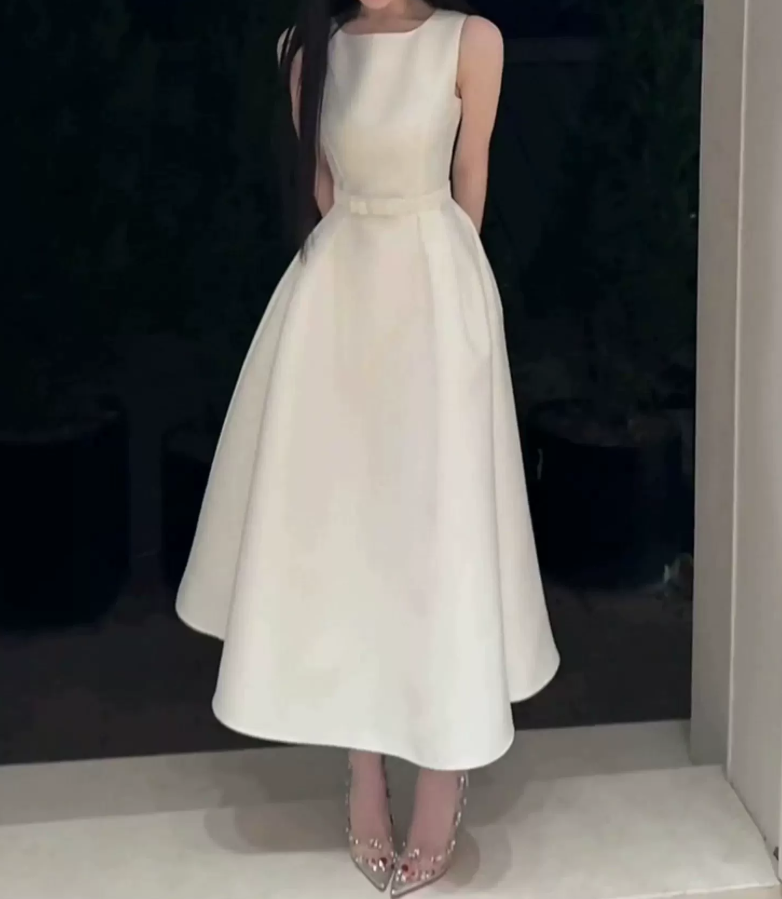 Robe de bal de princesse bustier à volants en satin long, robe de soirée C8117