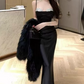 Robe de bal de princesse bustier à volants en satin long, robe de soirée C8117