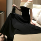 Vintage Off-Shoulder Prom Dress Black A-Line Evening Dress C9586
