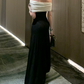 Vintage Off-Shoulder Prom Dress Black A-Line Evening Dress C9586