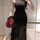 Robe de bal de princesse bustier à volants en satin long, robe de soirée C8117