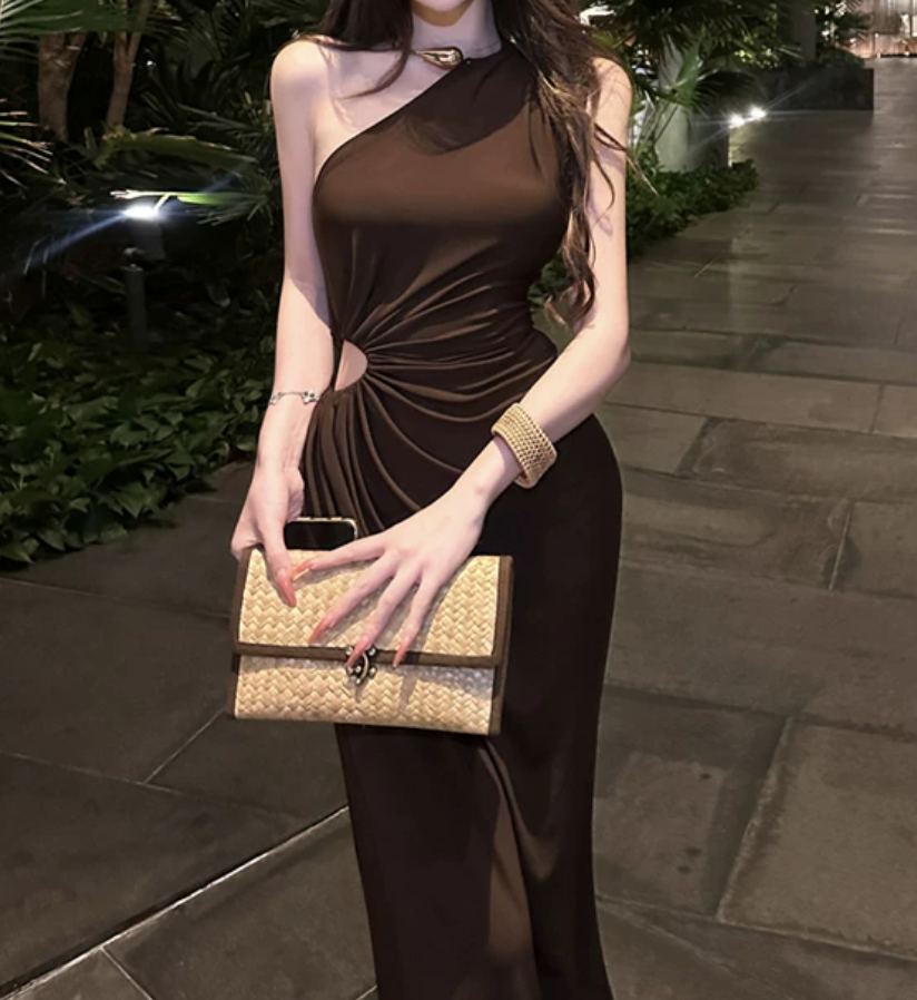 Robe de bal de princesse bustier à volants en satin long, robe de soirée C8117