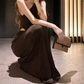Robe de bal de princesse bustier à volants en satin long, robe de soirée C8117