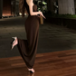 Robe de bal de princesse bustier à volants en satin long, robe de soirée C8117
