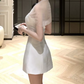 Mini robe de soirée en satin, sans bretelles, sans manches, ligne a, simple, C899