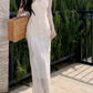 Robe de bal de princesse bustier à volants en satin long, robe de soirée C8117