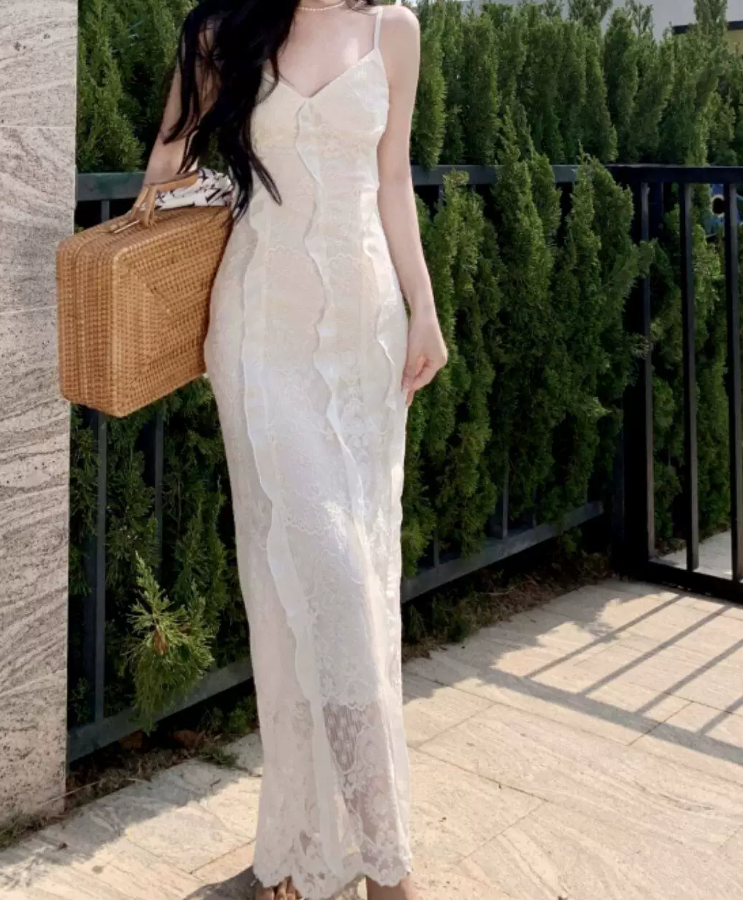 Robe de bal de princesse bustier à volants en satin long, robe de soirée C8117