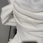 Romantic Off-Shoulder Homecoming Dress White Draped Sheath Party Dress C9600
