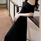 Robe de bal de princesse bustier à volants en satin long, robe de soirée C8117