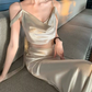 Romantic Off-Shoulder Prom Dress Silver Lace Sheath Evening Dress C9616