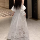 Robe de bal de princesse bustier à volants en satin long, robe de soirée C8117
