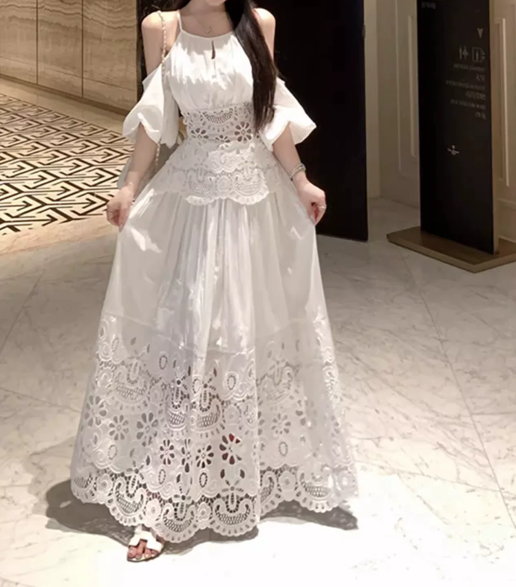 Robe de bal de princesse bustier à volants en satin long, robe de soirée C8117