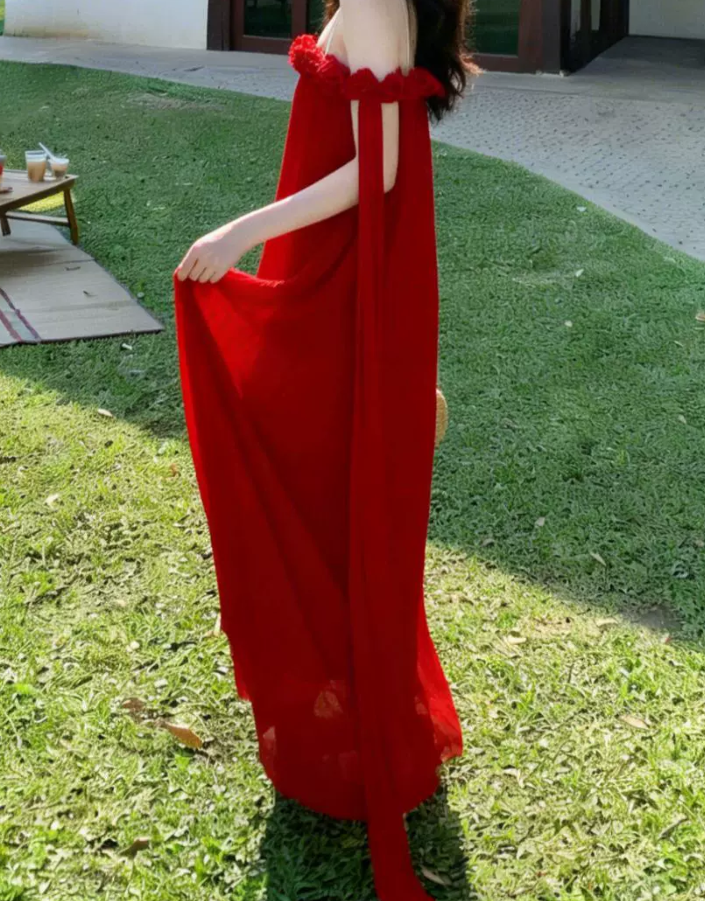 Robe de bal de princesse bustier à volants en satin long, robe de soirée C8117
