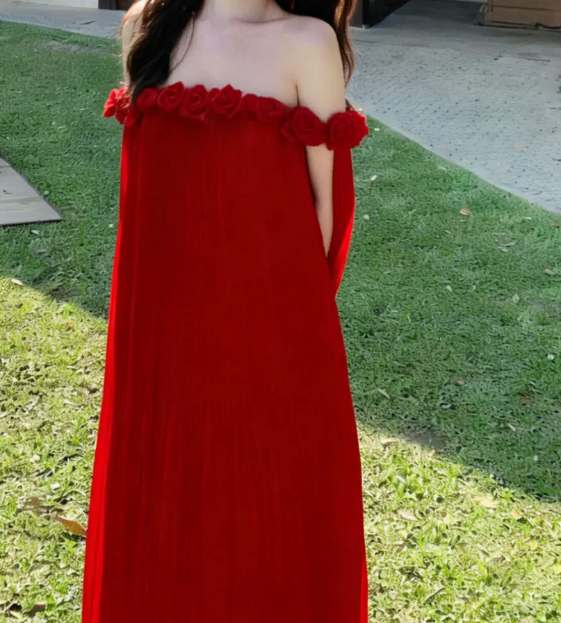 Robe de bal de princesse bustier à volants en satin long, robe de soirée C8117