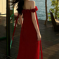 Robe de bal de princesse bustier à volants en satin long, robe de soirée C8117