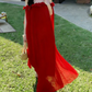 Robe de bal de princesse bustier à volants en satin long, robe de soirée C8117