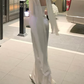 Ornate Strapless Wedding Dresses With Scarf Sequins Satin Mermaid Bridal Dress C9624